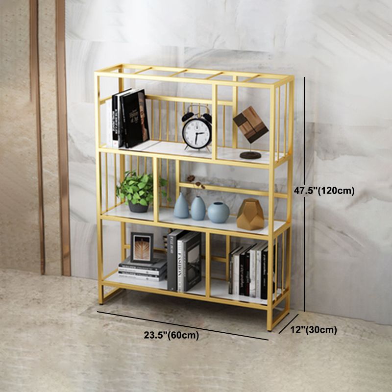 11.81"W Bookshelf Open Back Glam Style Bookcase for Study Room Home Office Clearhalo 'Bookcases' 'furn' 'furn_bookcases' 'Furniture' 'furniture_bookcases' 'kitchen' 'kitchen_bookcases' 'Living Room Furniture' 'Office Furniture' 1200x1200_7d90c272-708b-443b-874a-6a7c0436e5de
