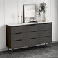 Commode de rangement en pierre de coffre de rangement contemporain de 11,7 pouces de largeur