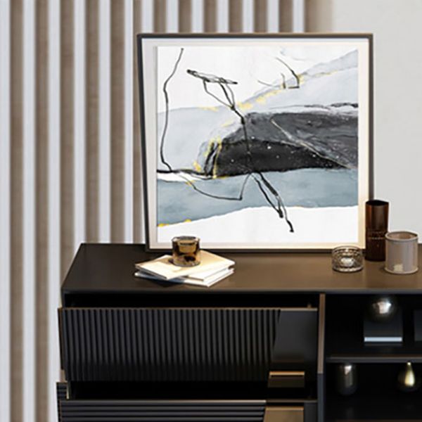 Table buffet en bois serveur de style glam avec serveur de restauration et tiroirs