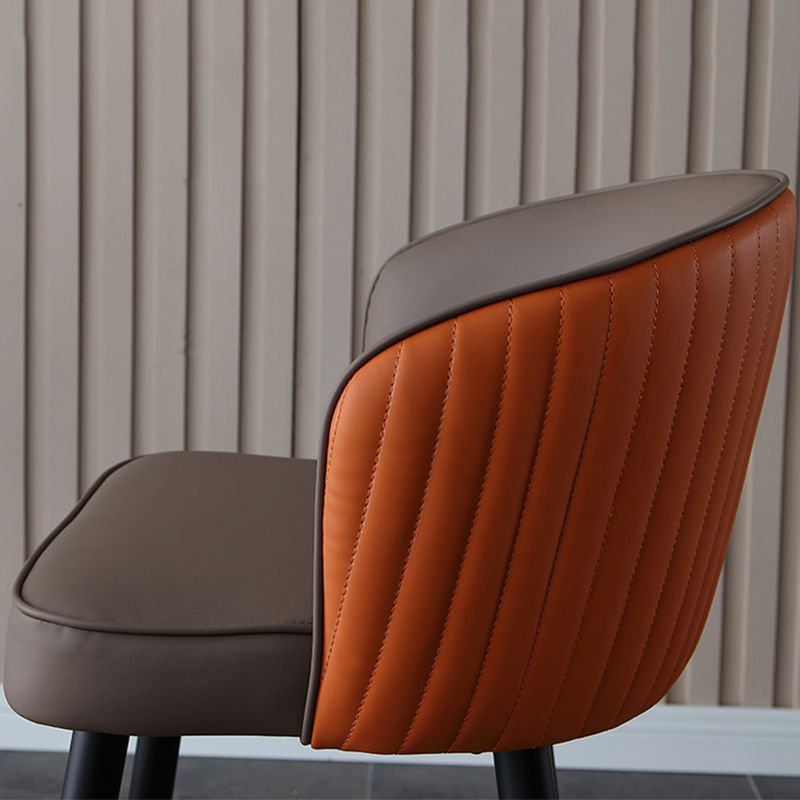 Glamstil Barhocker Leder -Rückenlehne Hocker für Esszimmer mit Metallbeinen