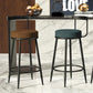 Modern Armless Backrest Counter Stool Iron Cashier Bar Stool with Cushion and Pedal Clearhalo 'Bar Furniture' 'Bar Stools' 'bar_stools' 'furn' 'furn_bar_stools' 'Furniture' 'furniture_bar_stools' 'Kitchen & Dining Furniture' 1200x1200_7d9302ee-6b53-4c05-935c-888b947d3e93