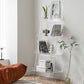 Ladder Open Back Standard Bookshelf Modern Style Acrylic Bookcase