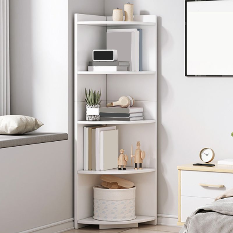 Triángulo de madera acento cofre con estantes cofre contemporáneo