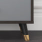 Grey Accent Chest with Solid Wood Straight Legs and Drawers Chest