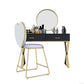 Glam 29.52 " Height 2-Drawer Makeup Table Wooden Vanity Stool