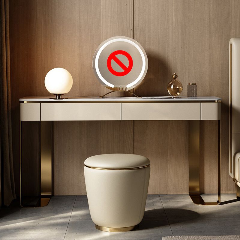 2 Schubladen 29,52 "Hochwaschtisch mit Stuhlstein -Top -Schminktisch