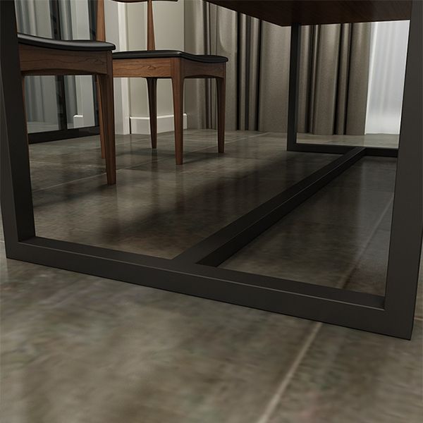 Solid-Top Dining Set 1/5 Pcs Industrial Metal Frame Dining Table and Chairs