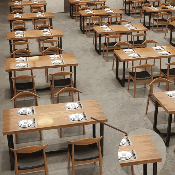 Juego de mesa de madera rectangular industrial 1/2/5 piezas de comedor para cocina