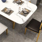 Glam Style Dining Room Dinner Table Gold Base Luxury Dining Table Clearhalo 'Dining Tables & Seating' 'Dining Tables' 'dining_table' 'furn' 'furn_dining_table' 'Furniture' 'Kitchen & Dining Furniture' 1200x1200_7d981e73-b028-4f77-a472-01ca9adaa509