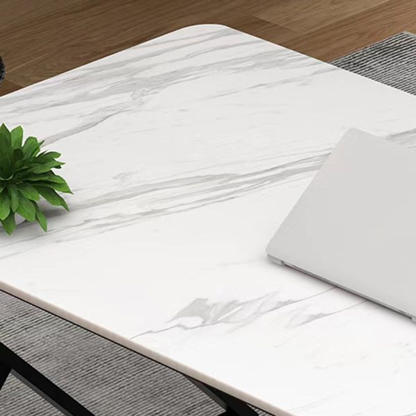 Contemporary Rectangular Writing Desk Stone Sled Base Office Desk Clearhalo 'furn' 'furn_office_desk' 'Furniture' 'furniture_office_desk' 'Office Desks' 'Office Furniture' 'office_desk' 1200x1200_7d986fcb-2c77-4b03-9831-202110dd368f