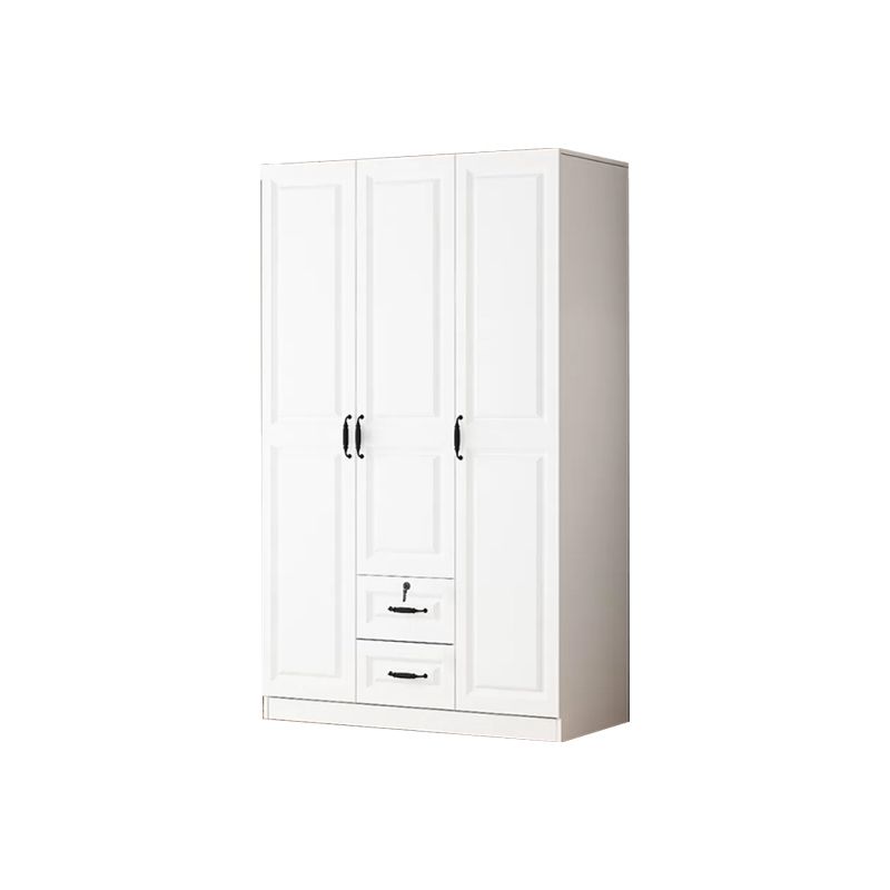 Gabinete de vestuario con bisagras Armario de armario blanco con estantes para el hogar