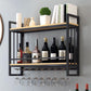 Metal Wall Mounted Wine Glass Stemware Rack Holder Industrial Wine Rack Kit Clearhalo 'furn' 'furn_wine_racks' 'Furniture' 'Kitchen & Dining Furniture' 'Wine Racks' 'wine_racks' 1200x1200_7d9c024c-11ec-4b30-8218-747c478855f9