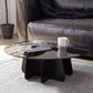 Modern Style White Slate & Grey Glass Top Iron Craft Round Coffee Table Clearhalo 'Coffee & Accent Tables' 'Coffee Tables' 'coffee_tables' 'furn' 'furn_coffee_tables' 'Furniture' 'Living Room Furniture' 1200x1200_7d9de2d1-0c3e-468a-9440-5f4e4e2ae405