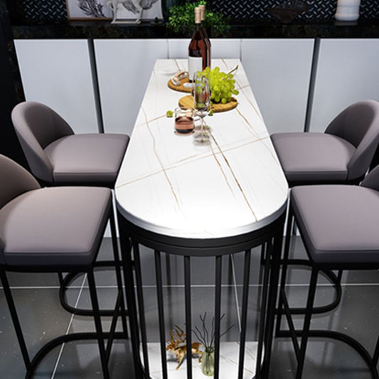 Dining Room Stone Top Counter Table Iron Base 42-inch Height Modern Bar Table Clearhalo 'Bar Furniture' 'Bar Tables' 'bar_tables' 'furn' 'furn_bar_tables' 'Furniture' 'furniture_bar_tables' 'Kitchen & Dining Furniture' 1200x1200_7d9df787-64b6-49dd-aea6-a2d067416766