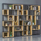9.8 "W Bookcase de metal abierta de estantería geométrica contemporánea