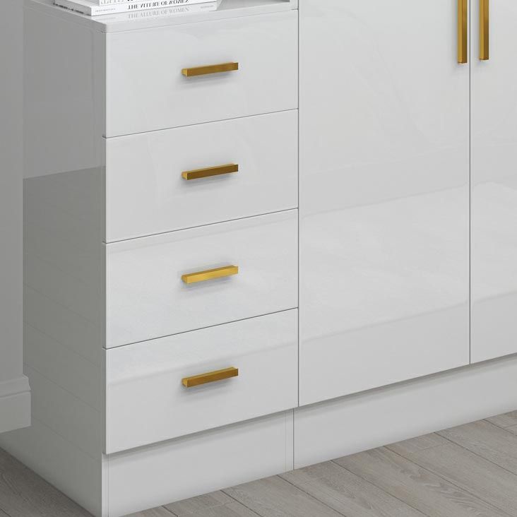 Armoire européenne moderne simple filet rouge luxe luxe petite chambre familiale