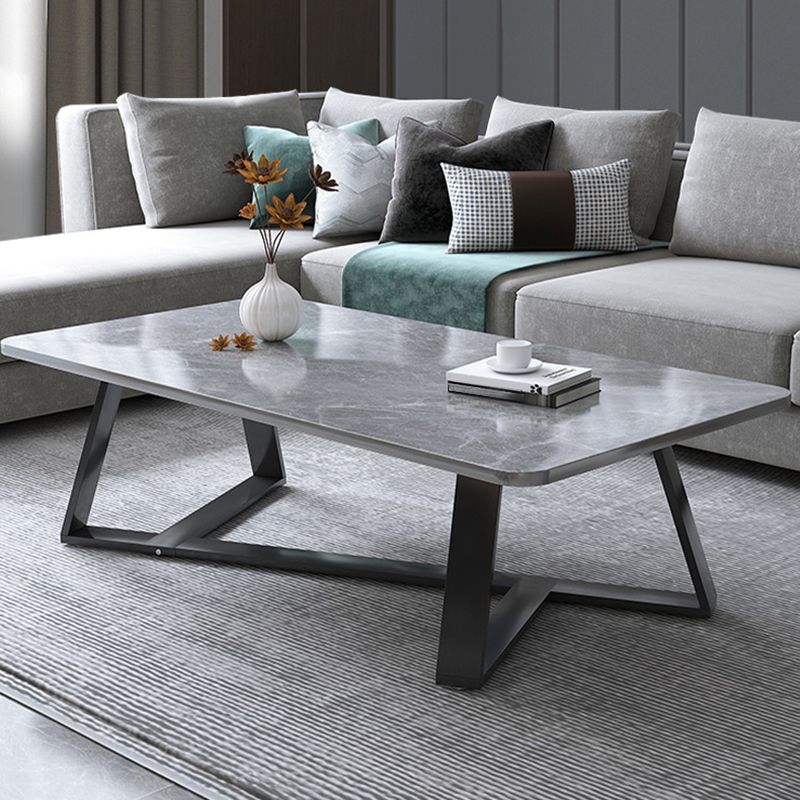 17.72" Tall Glam Style Coffee Cocktail Table Slate Rectangular Coffee Table Clearhalo 'Coffee & Accent Tables' 'Coffee Tables' 'coffee_tables' 'furn' 'furn_coffee_tables' 'Furniture' 'Living Room Furniture' 1200x1200_7da0205b-9318-43c7-8714-61a9f1213e3a