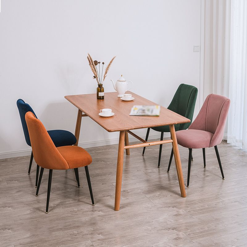 Modern Velvet Home Side Chair Parsons Matte Finish Dining Chair Clearhalo ' kitchen&dining_furn' 'Dining Chairs' 'Dining Tables & Seating' 'dining_chair' 'furn' 'furn_dining_chair' 'Furniture' 'furniture_dining_chair' 'Kitchen & Dining Furniture' 'kitchen' 1200x1200_7da12bdc-7e4b-4b05-9f7f-6c76ccf29e4a