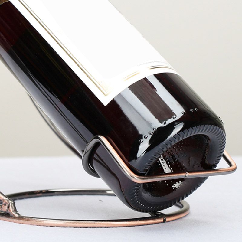 Glam -stijl aanrechtwijnrek metalen wijnrek voor de woonkamer