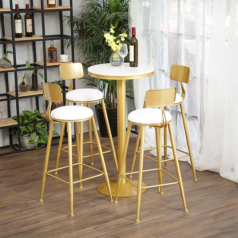 Glam 1/2/3/4/5 Pieces Round Bar Table Set Fixed Table Counter Set for Dining Room Clearhalo 'Bar Furniture' 'furn' 'furn_home_bar_bar_sets' 'Furniture' 'Home Bars & Bar Sets' 'home_bar_bar_sets' 'Kitchen & Dining Furniture' 1200x1200_7da1bf55-3103-4a9e-80bf-09b361563843