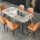 Industrial Dining Rectangle Table Sintered Stone Table with Metal Legs for Home Clearhalo 'Dining Tables & Seating' 'Dining Tables' 'dining_table' 'furn' 'furn_dining_table' 'Furniture' 'Kitchen & Dining Furniture' 1200x1200_7da3516c-8add-4c53-b0ea-7126098a0736