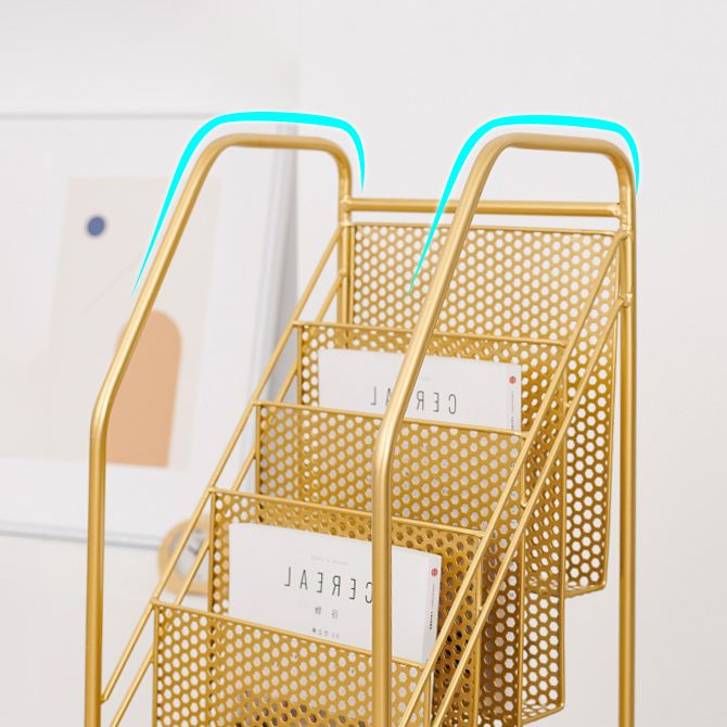 Industrial Metal Standard Bookcase Closed Back Bookshelf with Shelves