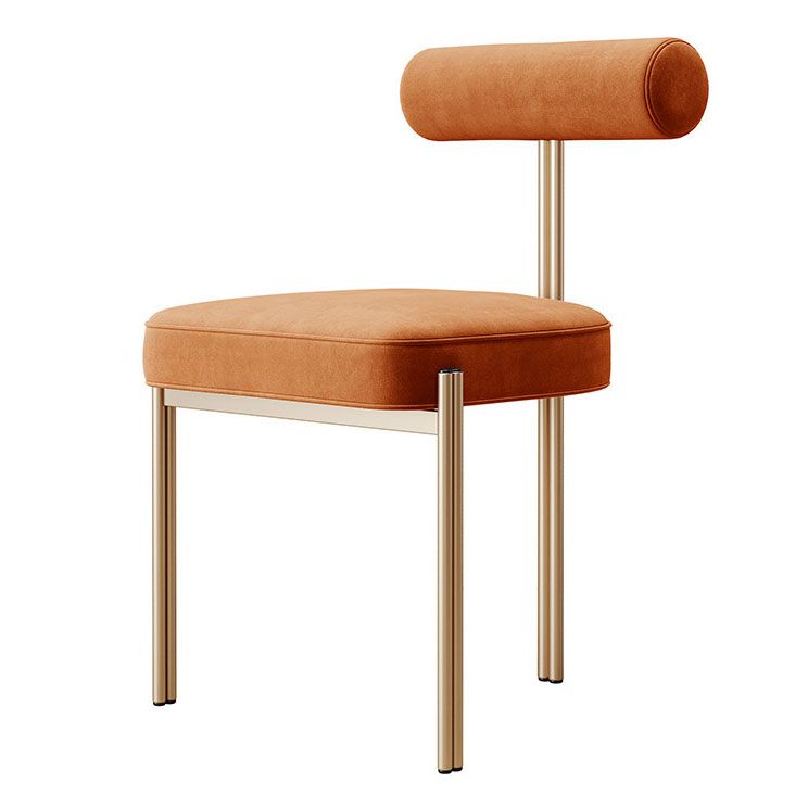 Glam – chaise de salle à manger en velours, mobilier d'appoint à dossier ouvert, finition mate pour l'intérieur