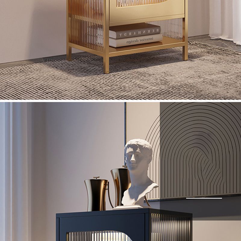 Curio Curio Curio Armading Metal Display con porta per soggiorno