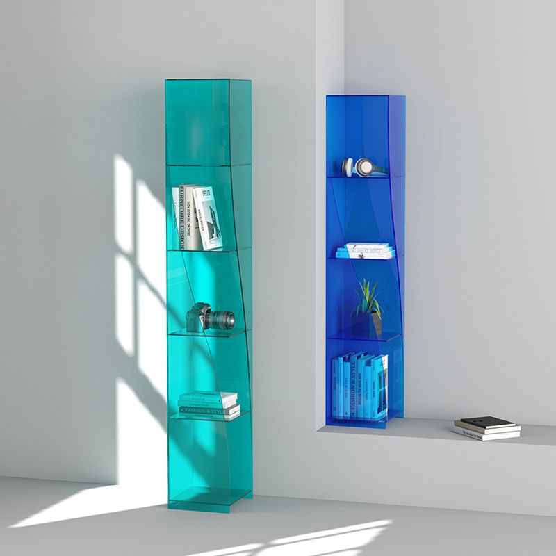 Modern Style Closed Back Bookshelf Vertical Acrylic Bookcase Clearhalo 'Bookcases' 'furn' 'furn_bookcases' 'Furniture' 'Office Furniture' 1200x1200_7da91366-9e25-4991-8f71-c29264047361