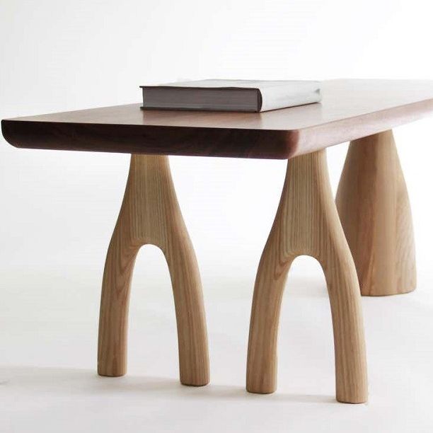 Conférence de bureau de forme rectangulaire Tableau de conférence 3 jambes en marron brun