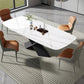 Modern White Dining Table Rectangle Sintered Stone Dining Table with Black Frame Clearhalo ' dining_table' 'Dining Tables & Seating' 'Dining Tables' 'furn' 'furn_dining_table' 'Furniture' 'furniture_dining_table' 'Kitchen & Dining Furniture' 'kitchen&dining_furn' 'kitchen' 'kitchen_dining_table' 1200x1200_7da9ef74-3163-452b-ae99-db791764ef5d