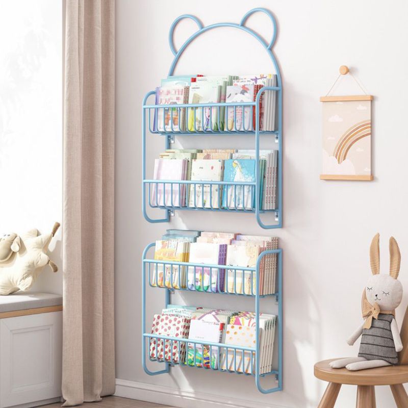 Metal eigentijdse boekenplank zwevend gesloten achterste boekenkast met planken