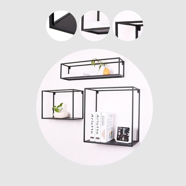 Estante de metal estantería de estantería montada en la pared industrial para la oficina