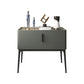 Modern 18 inch H Nightstand Faux Leather 1-ladel nachttafel met benen
