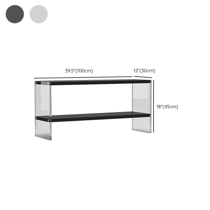 Rectangle Shape Contemporary Console Table Black/White Console Sofa Table Clearhalo 'Console Tables' 'console_tables' 'Entry & Mudroom Furniture' 'furn' 'furn_console_tables' 'Furniture' 1200x1200_7dacb443-7d9b-41b5-9869-f6491b68e341