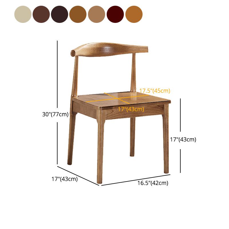Glam Wood Chair Open Back Dining Side Chair for Dining Room 16.5"x16.9"x30" Clearhalo 'Dining Chairs' 'Dining Tables & Seating' 'dining_chair' 'furn' 'furn_dining_chair' 'Furniture' 'furniture_dining_chair' 'Kitchen & Dining Furniture' 1200x1200_7dace305-8533-45e4-819d-839743ca1e16