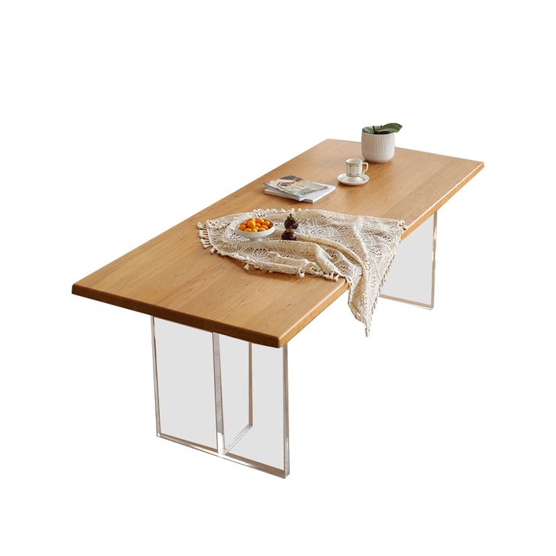 Solid Wood Dinette Table Contemporary Rectangle Dining Room Table
