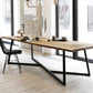 Industrial Solid Wood Table for Restaurant Rectangle Dining Table with Trestle Base Clearhalo 'Dining Tables & Seating' 'Dining Tables' 'dining_table' 'furn' 'furn_dining_table' 'Furniture' 'furniture_dining_table' 'Kitchen & Dining Furniture' 1200x1200_7dadc39e-878c-4079-a1c6-33bcfebdbfff