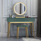 15.74" Wide Green Makeup Vanity Desk  Glam Vanity Tables with 2 Drawers