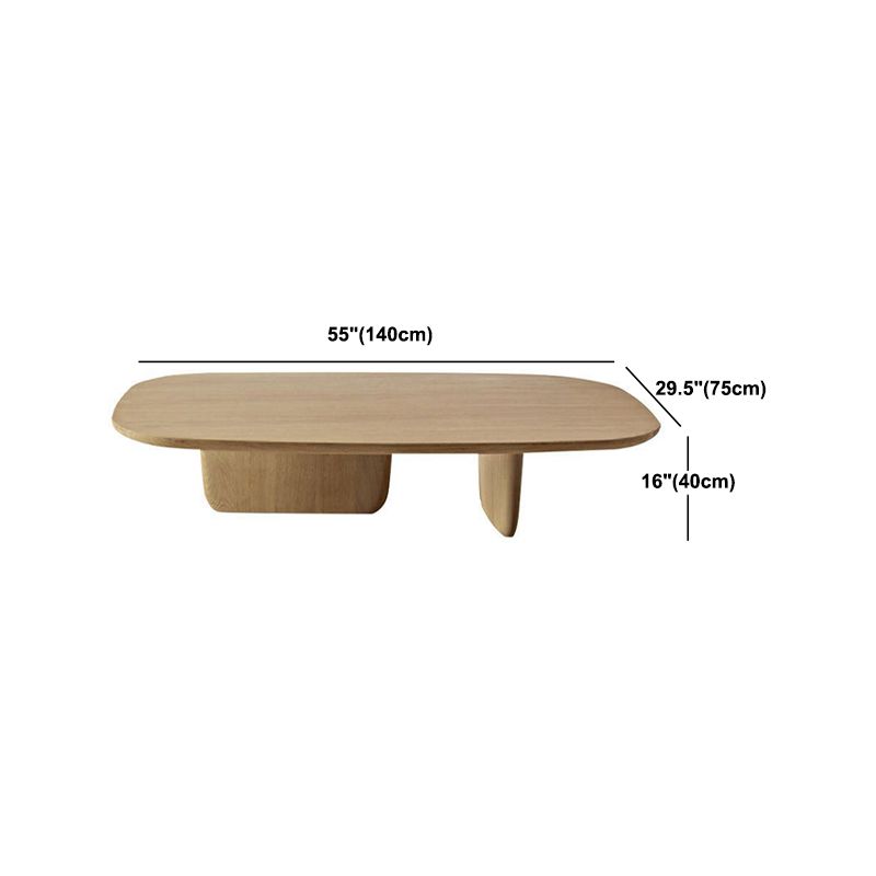 Table basse en bois de table de cocktail de style scandinave de 15,75 po de hauteur