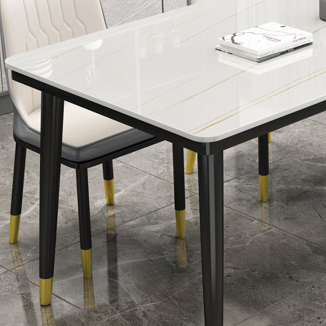 Casual Sintered Stone Standard Dining Table Rectangle Shape Dining Table for Kitchen Clearhalo ' dining_table' 'Dining Tables & Seating' 'Dining Tables' 'furn' 'furn_dining_table' 'Furniture' 'furniture_dining_table' 'Kitchen & Dining Furniture' 'kitchen&dining_furn' 'kitchen' 'kitchen_dining_table' 1200x1200_7daf9f97-86cd-45c3-9ce0-36eaa9adaf50