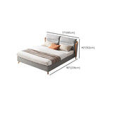 Letto a pannello a colori solidi Funco in fico in pelle rivestita standard