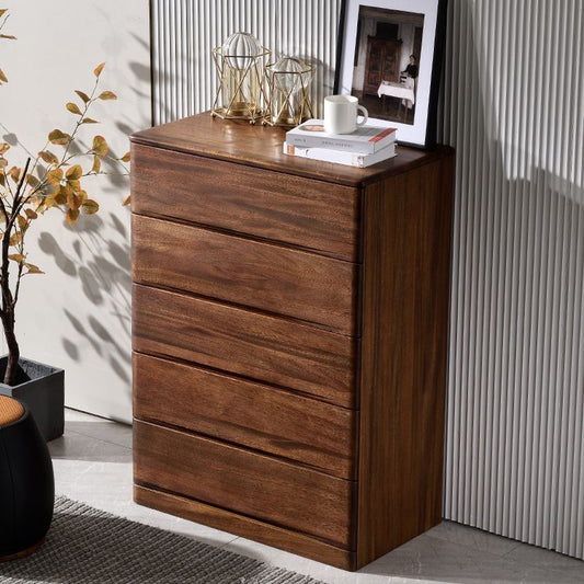 Mid-Century Modern Accent Chest with 5 Drawers Rectangle Chest Clearhalo 'Cabinets & Chests' 'cabinets_chests' 'furn' 'furn_cabinets_chests' 'Furniture' 'Living Room Furniture' 1200x1200_7db0ab0e-1714-4bba-9230-fce347afb7b4