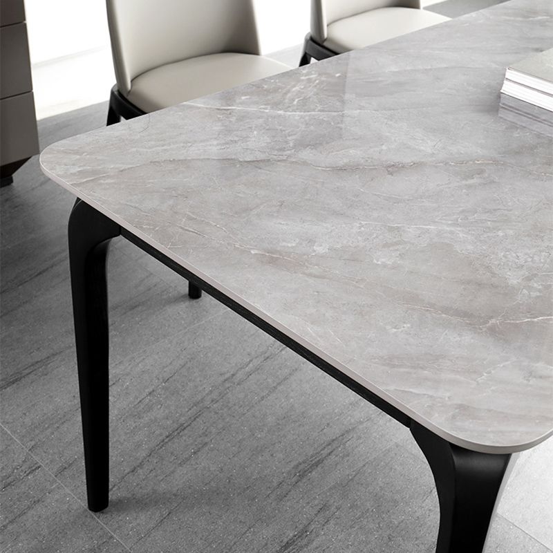 Modern 1/5 Pieces Dining Set Rectangle Stone Dining Table for Kitchen Clearhalo 'Dining Room Sets' 'Dining Tables & Seating' 'dining_room_set' 'furn' 'furn_dining_room_set' 'Furniture' 'Kitchen & Dining Furniture' 1200x1200_7db19fa2-0ab5-467a-aaeb-850b6d799660