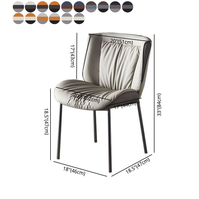 Indoor Industrial Side Chair Solid Back Metal Upholstered Dining Room Chair Clearhalo ' kitchen&dining_furn' 'Dining Chairs' 'Dining Tables & Seating' 'dining_chair' 'furn' 'furn_dining_chair' 'Furniture' 'furniture_dining_chair' 'Kitchen & Dining Furniture' 'kitchen' 1200x1200_7db1ac42-189b-478e-858e-d6c8f560779c
