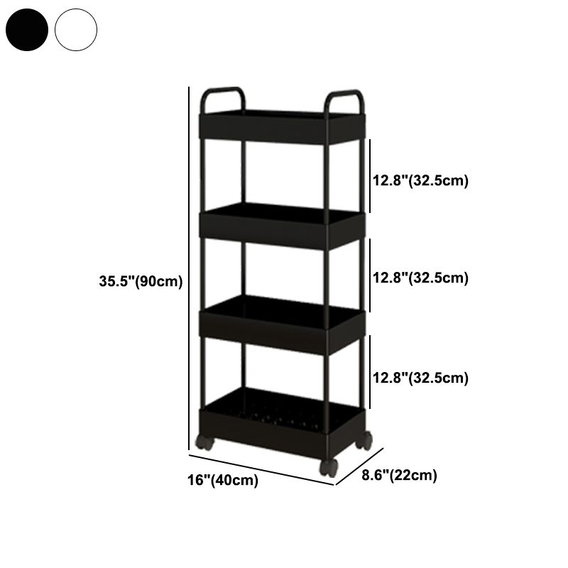 Moderno libreria etagere aperta scaffale in metallo scaffale in plastica scaffale con ruote di caster