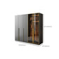 Modern Glass Wardrobe Wardrobe Armoire Wardrobe Cabinet for Home