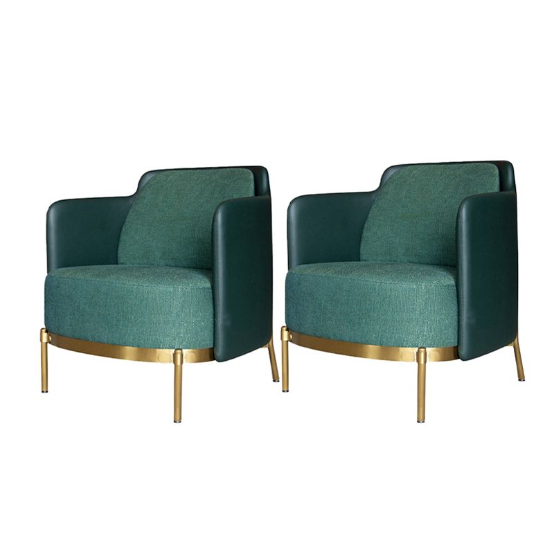 Glam Basic Four Leg Arm Chair Leather Accent Armchair for Bedroom