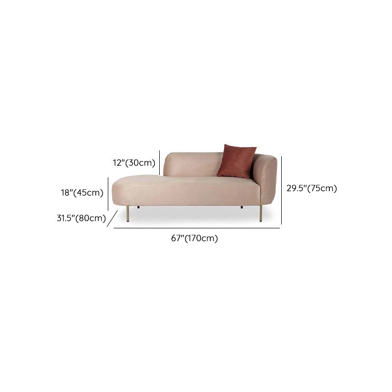 Glam Velvet Flared Arm Chaise Lounge for Living Room with Pillow Clearhalo 'Chairs & Seating' 'Chaise Lounge' 'chaise_lounge' 'furn' 'furn_chaise_lounge' 'Furniture' 'Living Room Furniture' 1200x1200_7db43156-8581-497e-8c83-0383e6d54564