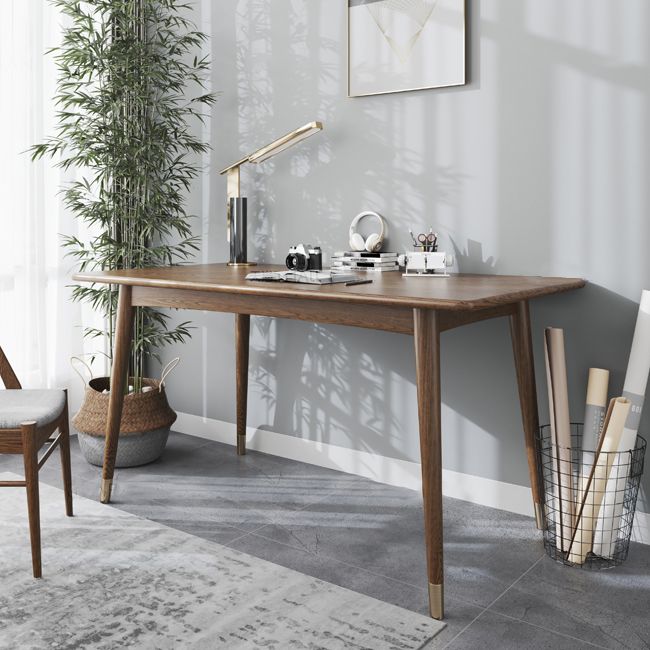 Rectangle Ash Wood Table in Walnut Luxury Dining Table with 4 Legs for Restaurant Clearhalo ' dining_table' 'Dining Tables & Seating' 'Dining Tables' 'furn' 'furn_dining_table' 'Furniture' 'furniture_dining_table' 'Kitchen & Dining Furniture' 'kitchen&dining_furn' 'kitchen' 'kitchen_dining_table' 1200x1200_7db480e6-ddc9-43b0-861e-f4f73187d0a2